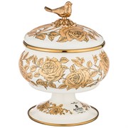 Сахарница на ножке agness с крышкой, серия ренессанс 0,85л диа.14 см , высота19 см