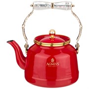 Чайник agness эмалированный со складывающейся ручкой, серия тюдор 2,5л,