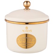 Банка для сыпучих продуктов agness, эмалированная, серия тюдор12 х 9 см / 1,0л