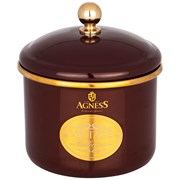 Банка для сыпучих продуктов agness, эмалированная, серия тюдор12 х 9 см / 1,0л