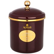 Банка для сыпучих продуктов agness, эмалированная, серия тюдор 12 х 12 см / 1,2л