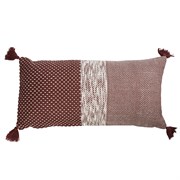 Подушка декоративная бордового цвета крупной вязки из коллекции ethnic, 30х60 см