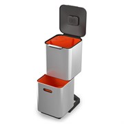 Контейнер для мусора с двумя баками totem compact 40 л нержавеющая сталь