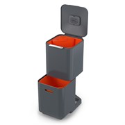 Контейнер для мусора с двумя баками totem compact 40 л графит