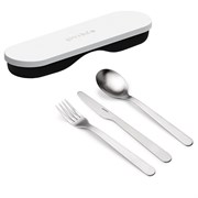 Набор столовых приборов в футляре on the go, белый, 3 шт.
