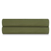 Простыня на резинке из сатина оливкового цвета из коллекции wild, 180х200х30 см
