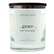 Свеча ароматическая the olphactory, grace black, Мята и базилик, 40 ч