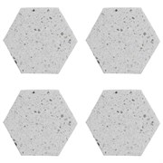 Набор из 4 подставок из камня elements hexagonal 10 см