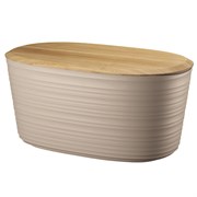 Хлебница с бамбуковой крышкой tierra, 10 л, бежево-розовая