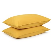 Набор из двух наволочек горчичного цвета из органического стираного хлопка из коллекции essential, 5