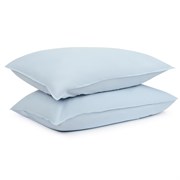 Набор из двух наволочек небесно-голубого цвета из органического стираного хлопка из коллекции essent