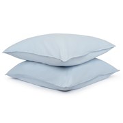 Набор из двух наволочек небесно-голубого цвета из органического стираного хлопка из коллекции essent