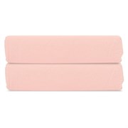 Простыня на резинке цвета пыльной розы из органического стираного хлопка из коллекции essential, 160