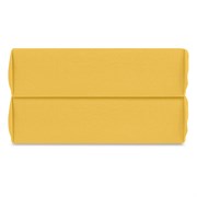 Простыня на резинке горчичного цвета из органического стираного хлопка из коллекции essential, 180х2