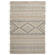 Ковер из хлопка, шерсти и джута с геометрическим орнаментом из коллекции ethnic, 120х180 см