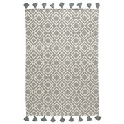 Ковер из хлопка с этническим узором Ромбы и кисточками из коллекции ethnic, 160х230 см