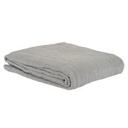 Покрывало из жатого хлопка серого цвета  из коллекции essential, 180х240 см