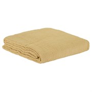 Покрывало из жатого хлопка горчичного цвета  из коллекции essential, 230х250 см