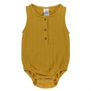 Боди из хлопкового муслина горчичного цвета из коллекции essential 6-9m