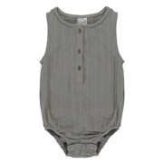 Боди из хлопкового муслина серого цвета из коллекции essential 3-6m