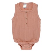 Боди из хлопкового муслина цвета пыльной розы из коллекции essential 9-12m