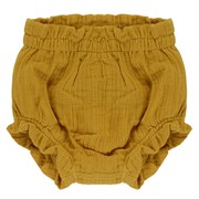 Шорты для новорожденных из хлопкового муслина горчичного цвета из коллекции essential 3-6m