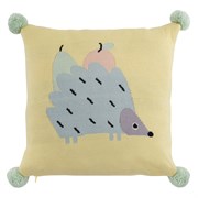 Подушка декоративная с помпонами Ежик ugo из коллекции tiny world 35х35 см