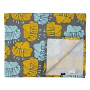 Дорожка на стол из хлопка серого цвета с принтом Цветы из коллекции prairie, 45х150 см