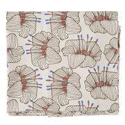 Скатерть из хлопка молочного цвета с принтом Цветы из коллекции prairie, 170х170 см