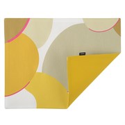 Cалфетка двухсторонняя под приборы из хлопка горчичного цвета с авторским принтом из коллекции freak