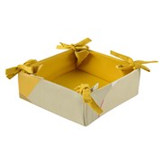 Корзинка для хлеба из хлопка горчичного цвета с авторским принтом из коллекции freak fruit, 30х30 см