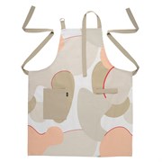 Фартук из хлопка бежевого цвета с авторским принтом из коллекции freak fruit, 85х70 см