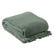 Покрывало вафельное из хлопка мятного цвета  из коллекции essential, 230х250 см