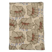 Полотенце кухонное из хлопкового муслина молочного цвета с принтом Цветы из коллекции prairie, 50х70