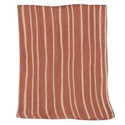 Полотенце кухонное из хлопкового муслина терракотового цвета с принтом Полоски из коллекции prairie,