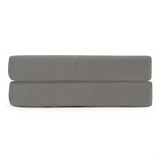 Простыня на резинке из сатина серого цвета из египетского хлопка из коллекции essential, 160х200х28