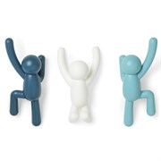 Вешалки-крючки buddy 3 шт. blu dual