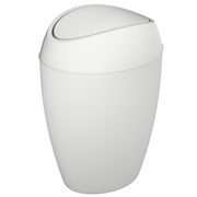 Корзина для мусора с крышкой twirla 9 л белая