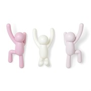 Вешалки-крючки buddy 3 шт. разноцветные розовые