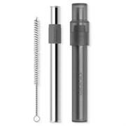 Соломинка из нержавеющей стали jumbo в футляре, серая