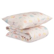 Комплект постельного белья из сатина с принтом animalia world из коллекции tiny world, 110х140 см