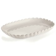 Блюдо tiffany, 32 см, акрил, молочно-белое