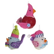 Украшение новогоднее с подсветкой "Птица", H9 см, 3в.