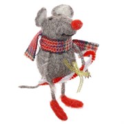Фигурка декоративная "Мышка", L12 W4 H14 см