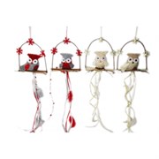 Изделие декоративное подвесное "Сова", L14 W3 H50 см, 4в.