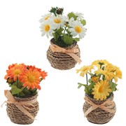 Цветочная композиция "Ромашки", L13 W9,5 H12 см, 3в.