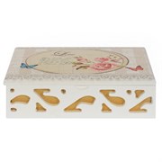 Шкатулка "Цветы", L16 W10 H4,5 см