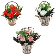 Цветочная композиция "Розы", L16 W16 H22 см, 3в. (б/инд.уп.)