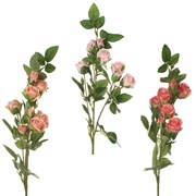 Цветок искусственный "Роза кустовая", L11 W11 H72 см, 3в., (б/инд. уп)