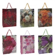 Пакет подарочный (ПВХ), L23 W8 H30см, 6в (блок 12шт)